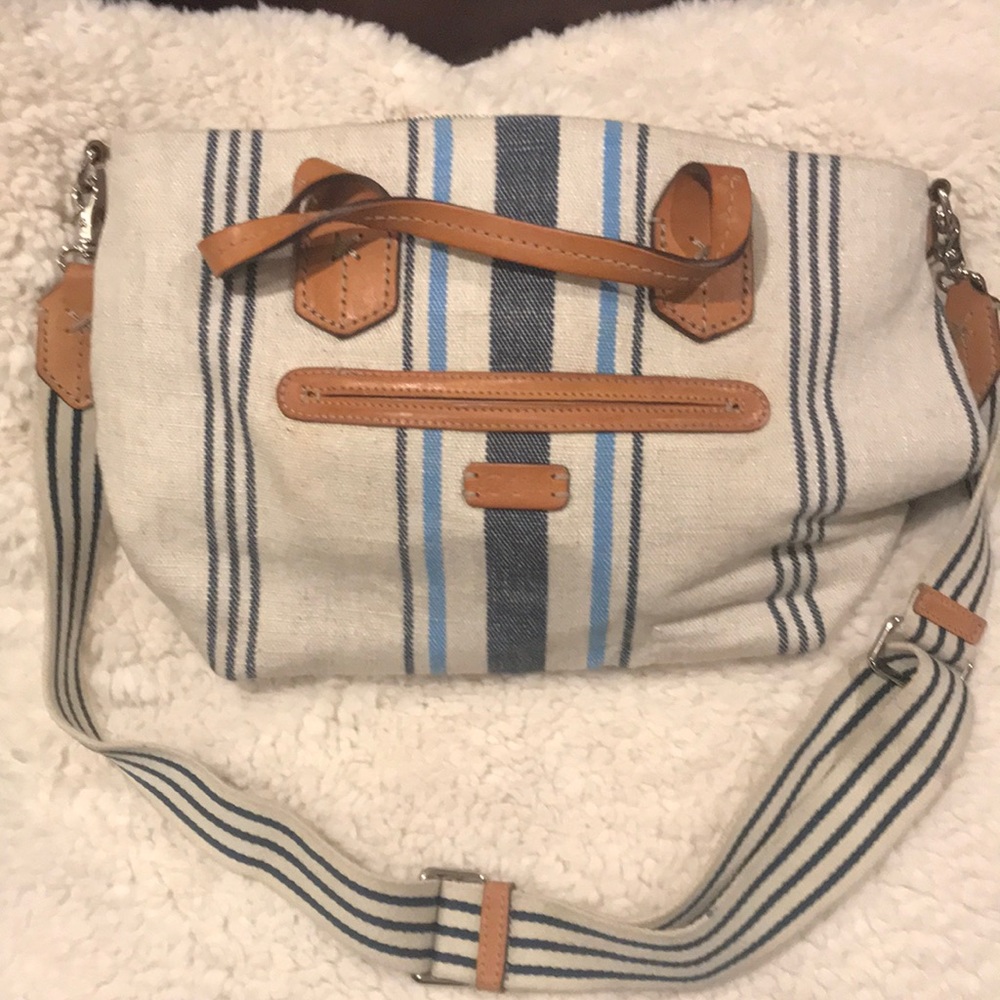 Brighton canvas bag, w beach/ship theme